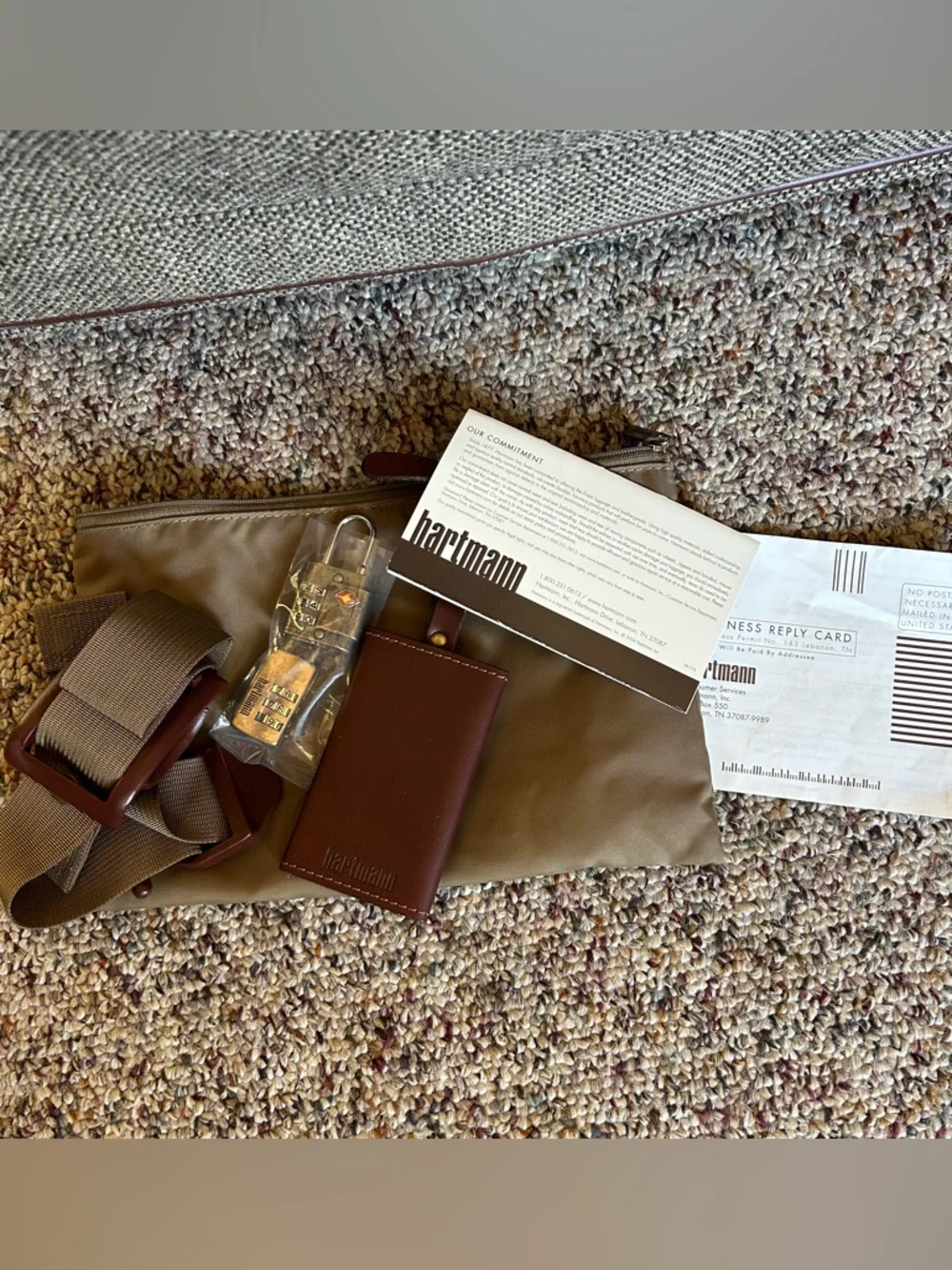 Vintage Hartmann Tweed Roller Rolling Garment Luggage Bag -Locks Strap Paperwork